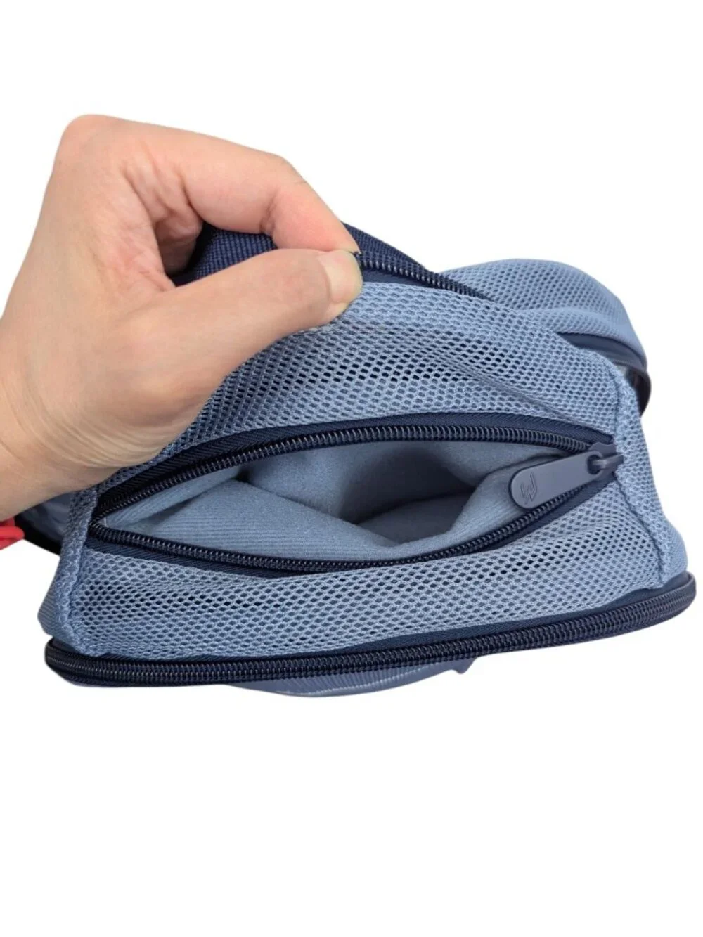 Large Nike 3BRAND Brasilia Grey Blue Ashen Slate Mesh Backpack Gym Swim Bag 30L